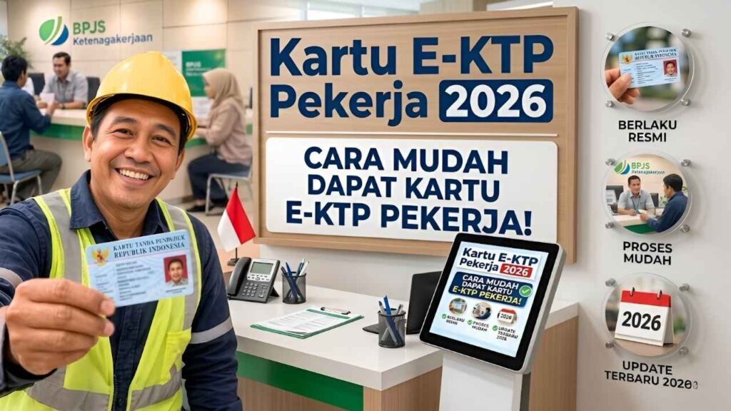 Program Kartu E-KTP Pekerja 2026 Dukungan Pemerintah untuk Pensiun dengan Tunjangan Rp3 Juta