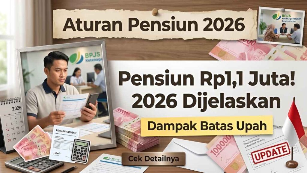 BPJS Ketenagakerjaan 2026 Revisi Aturan Pensiun dan Skema Manfaat Rp1,1 Juta per Bulan